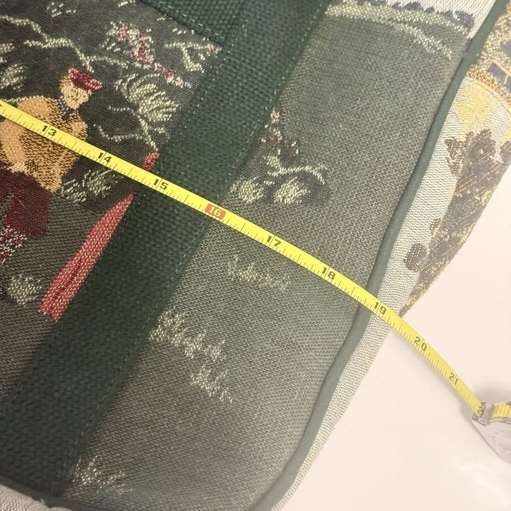 Vintage Toby Weston Golf Themed Tapestry Overnight Travel Satchel & Garment Bag